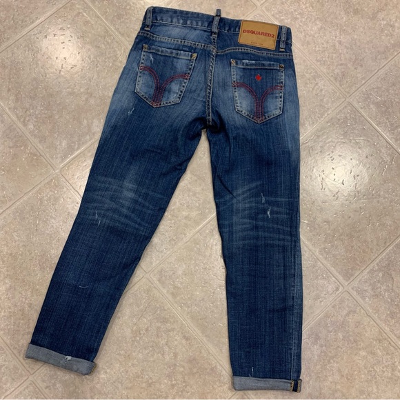 DSQUARED2 Distressed Low Rise Jeans, Italy Size 36 - Picture 5 of 13